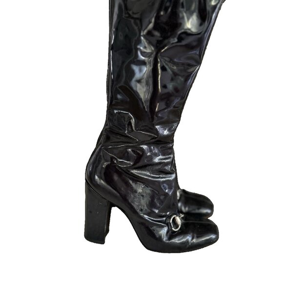 Vintage Gucci Back Patent Boots 9B - Picture 5 of 6